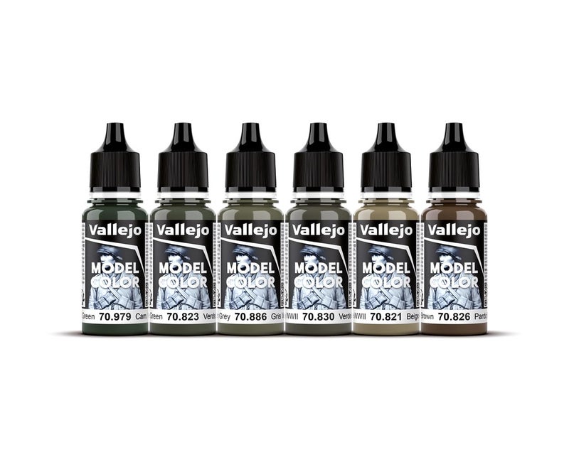 Vallejo - WWII German Infantry Model Color Paint Set | Historic Military Shades | Brush & Airbrush Compatible Acrylic Colors | Pro Modeler Collection | 6 bottles x 18 ml. (0.6 fl.oz) - Image 3